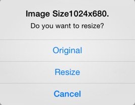 Resize dialog