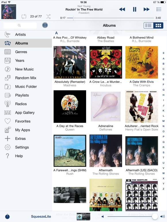 iPeng 7 Squeezebox iOS Player screenshot