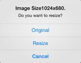 Resize dialog