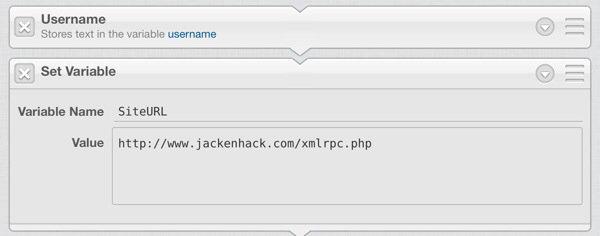 Site URL dialog
