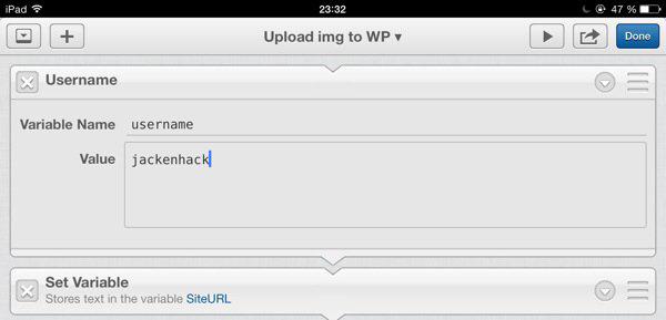 Username dialog