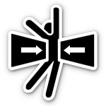 The JPEGmini logo, a stick figure squeezed between two arrows