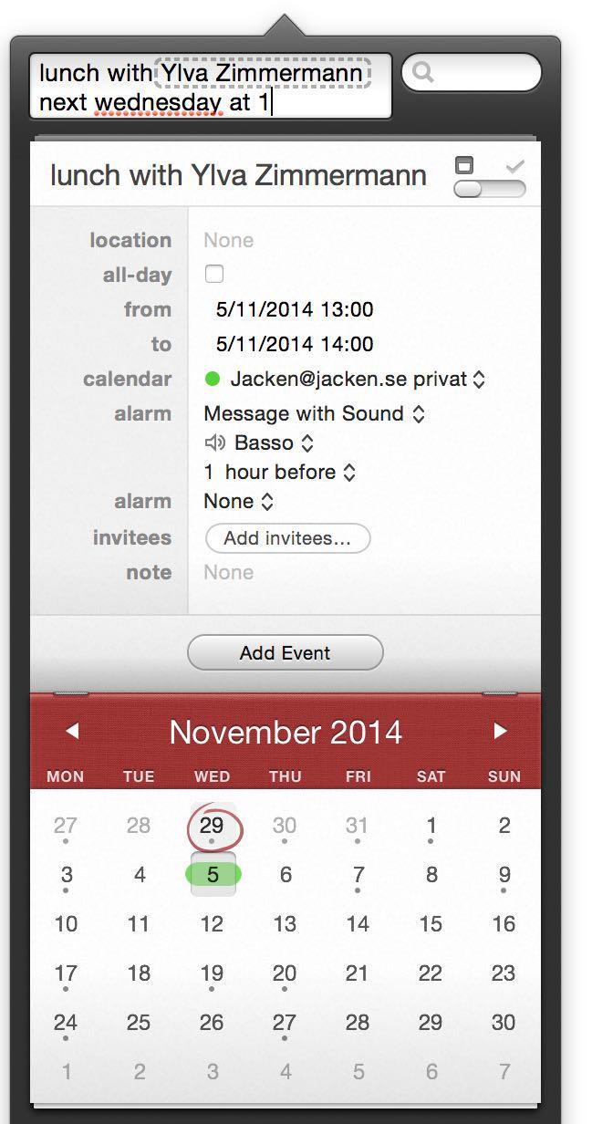 Fantastical Entry Form