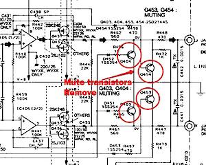 Pioneer PD-S505 mute transistors