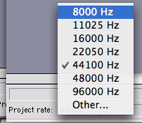 Audacity Khz