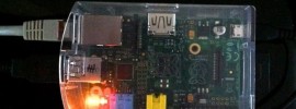 Raspberry Pi in clear case photo