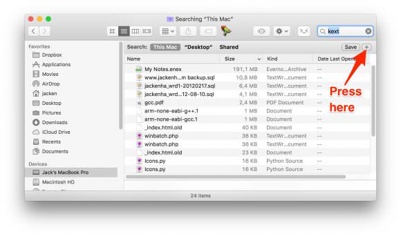 mac how to search for text in files