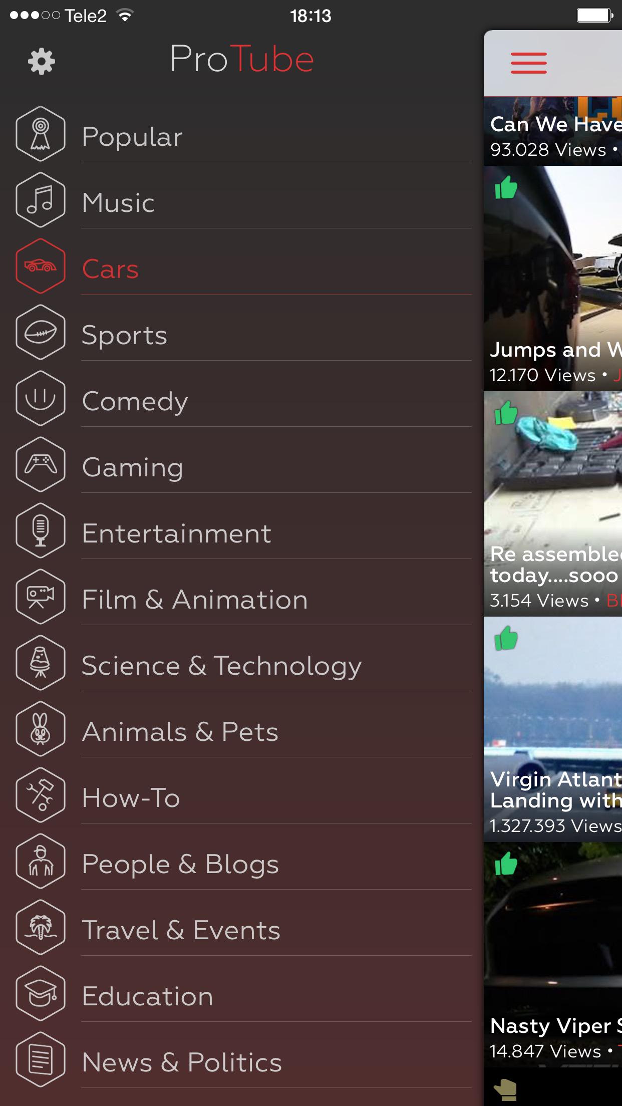 ProTube iOS App Selection